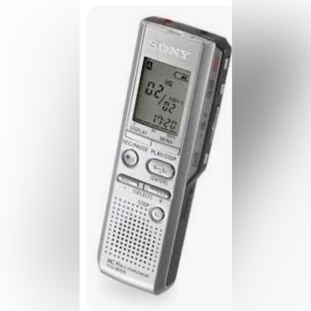 Sony ICD-B100 Handheld Silver Digital Voice Recorder 16MB 8 Hours Recording Time